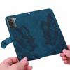 Compatible with iPhone 12 Phone Case, Samsung S21 Vintage Pattern Embossed Butterfly Card Card Wallet Protective Case A02S