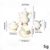 1 Set Simulation Mini Flower Relief Dish Model Miniature Dollhouse Teapot Tea Cup Kit Doll House Decor Accessories