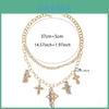 Vintage Art Deco Cross Lock Necklace With Zinc Alloy And Electroplating For Women