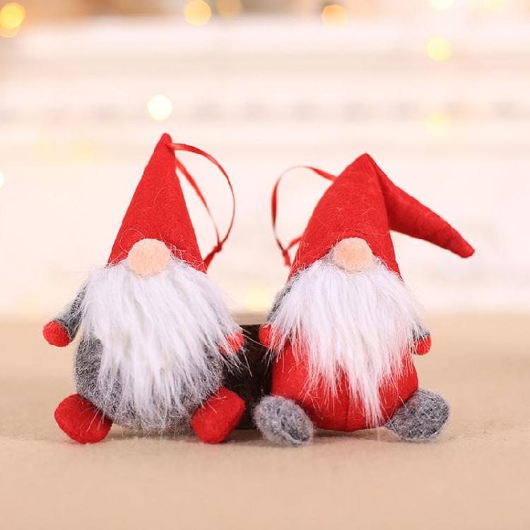 Christmas Decor Creative Wood Hanging Ornaments Christmas Tree Pendant Multicolor Santa Claus Socks