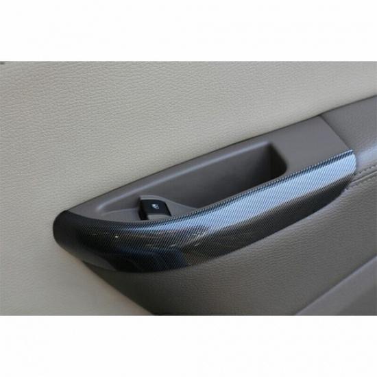 For Buick Verano 2012-17 Carbon Fiber Rear Inner Door Armrest Handle Cover Trim