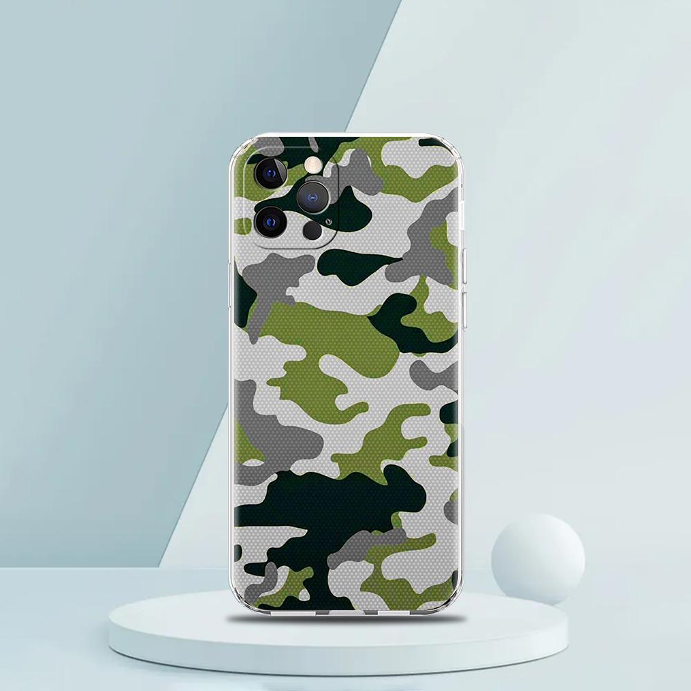 Camouflage Camo Military Soft TPU Transparent Phone Case Cover for iPhone 17 16 15 14 13 12 11 Pro Max Plus 17 AIR Shell Capas
