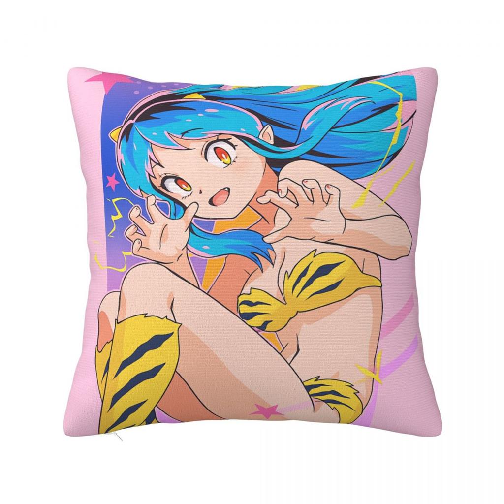 Pillow Cover Urusei Yatsura Anime Custom Cushion Cover Novelty Pillow Case For Office Car Home Decorative Pillowcases