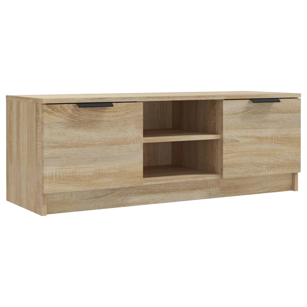 TV Cabinet In Sonoma Oak Finish 102 X 35 X 36.5 Cm Particleboard
