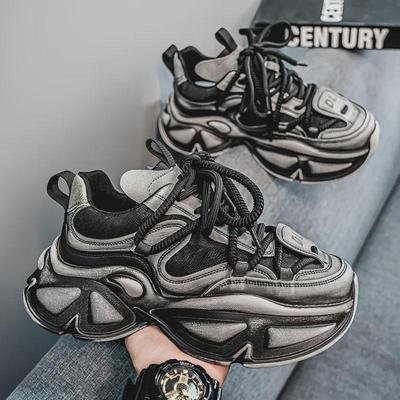 Pánské jarní korejské retro tenisky se silnou podrážkou zvyšující výšku: Trendy, Ležérní, Sportovní a Stylový.