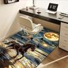 1pc Horse,Ocean,Moonlight Office Carpet Soft Polyester Entrance Carpet Washable Non Slip Machine Was