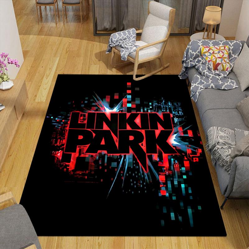 1Pc Linkin Park Live Concert Rug, Office Carpet Indoor Outdoor Doormat, Non-Slip, Comfortable, Living, Christmas Halloween,  Xmas Gift G1300