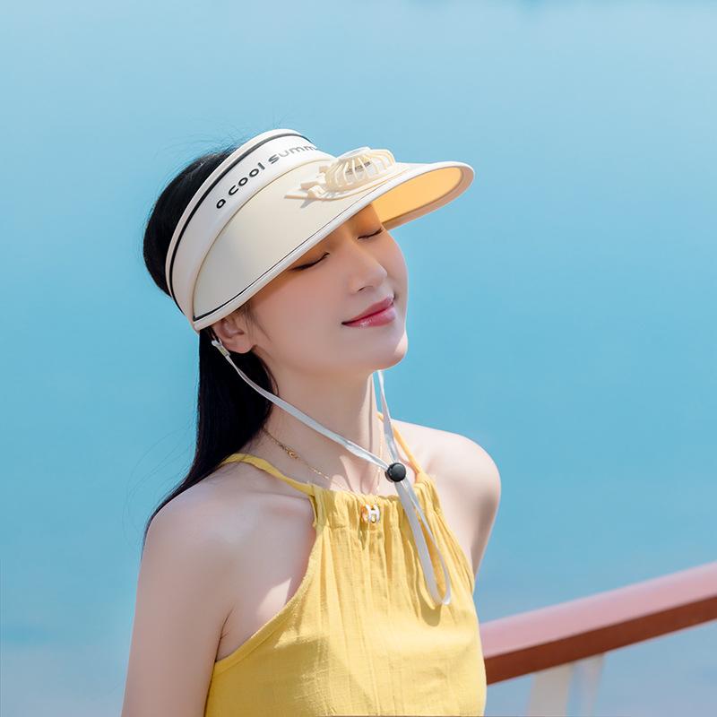 Breathable Cooling Fan Hat Sunscreen Fan Sun Visor Hat Fishing Hat Cooling Peaked Cap Hat Usb Charging Hat Fan For Sport Sunhat