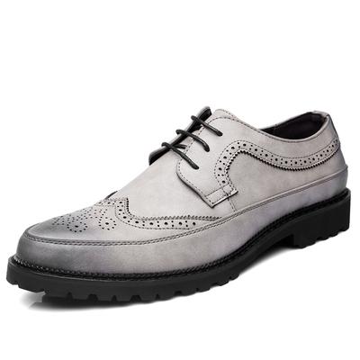New Genuine Leather Brogue  Men Pointed Toe Dress  Bridegroom Wedding Shoes Formal Men's  Mens Brand Shoes