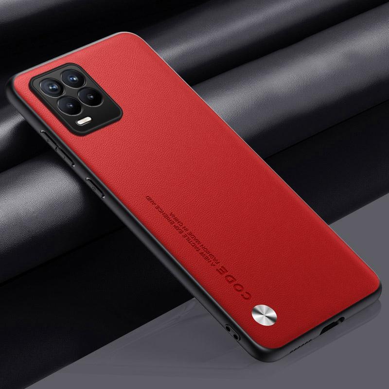 Luxusní PU kožené pouzdro pro Realme 8 Pro 8Pro Zadní kryt Matné silikonové pouzdro na telefon s plnou ochranou pro Realme 8 4G Realme8 Pro