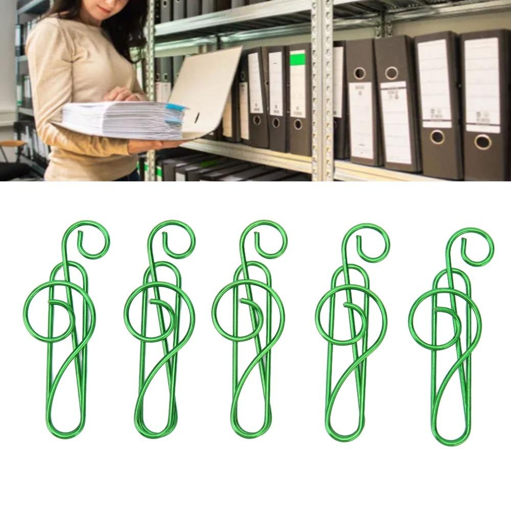 

100 Pcs Anti Slip Cute Paper Clips Music Note Shape Cool Paper Clips Document Organization
