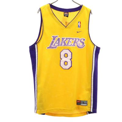 NBA LAKERS BRYANT 8 No Sleeve Mesh Game Shirt Tank Top L Lakers Men's Used