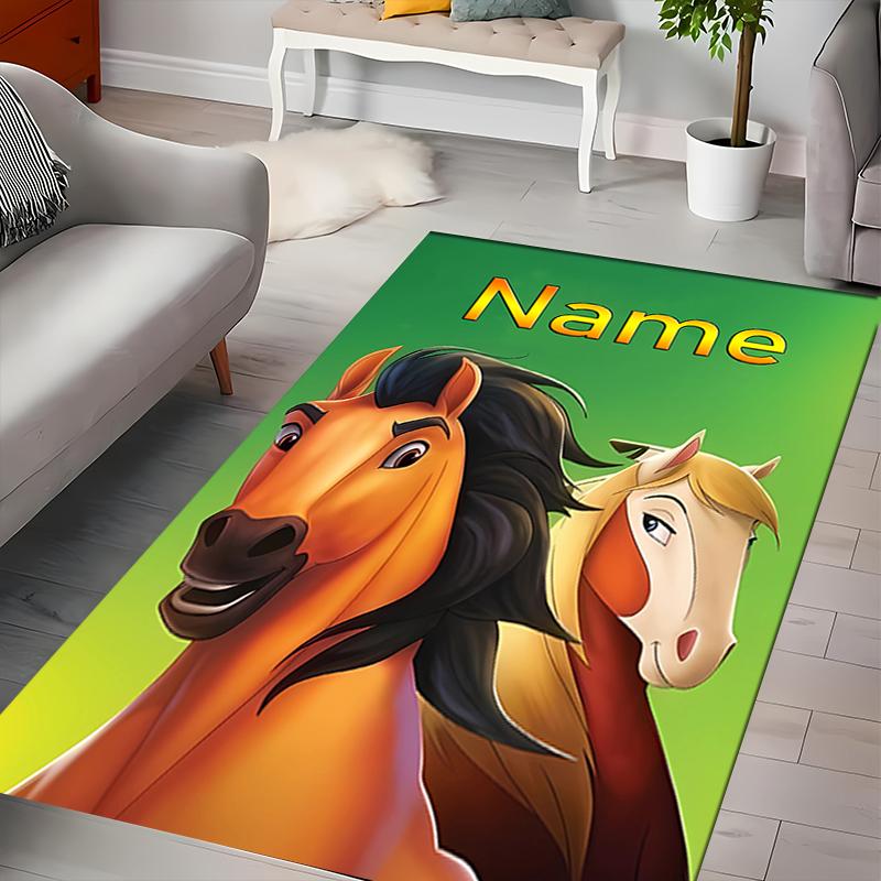 Custom personalization Spirit Riding Free Area Rug - Perfect For Kitchen, Bathroom,Laundry Room Decor Large Size Available,Gift All Seasons