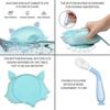 Silikone Baby Tallerken Sucker Non-slip Baby Tallerken Bpa Fri Med Skeer Til Børn Tåler Opvaskemaskine Mikrobølgeovn Dækkeserviet Høj Stol (blå)