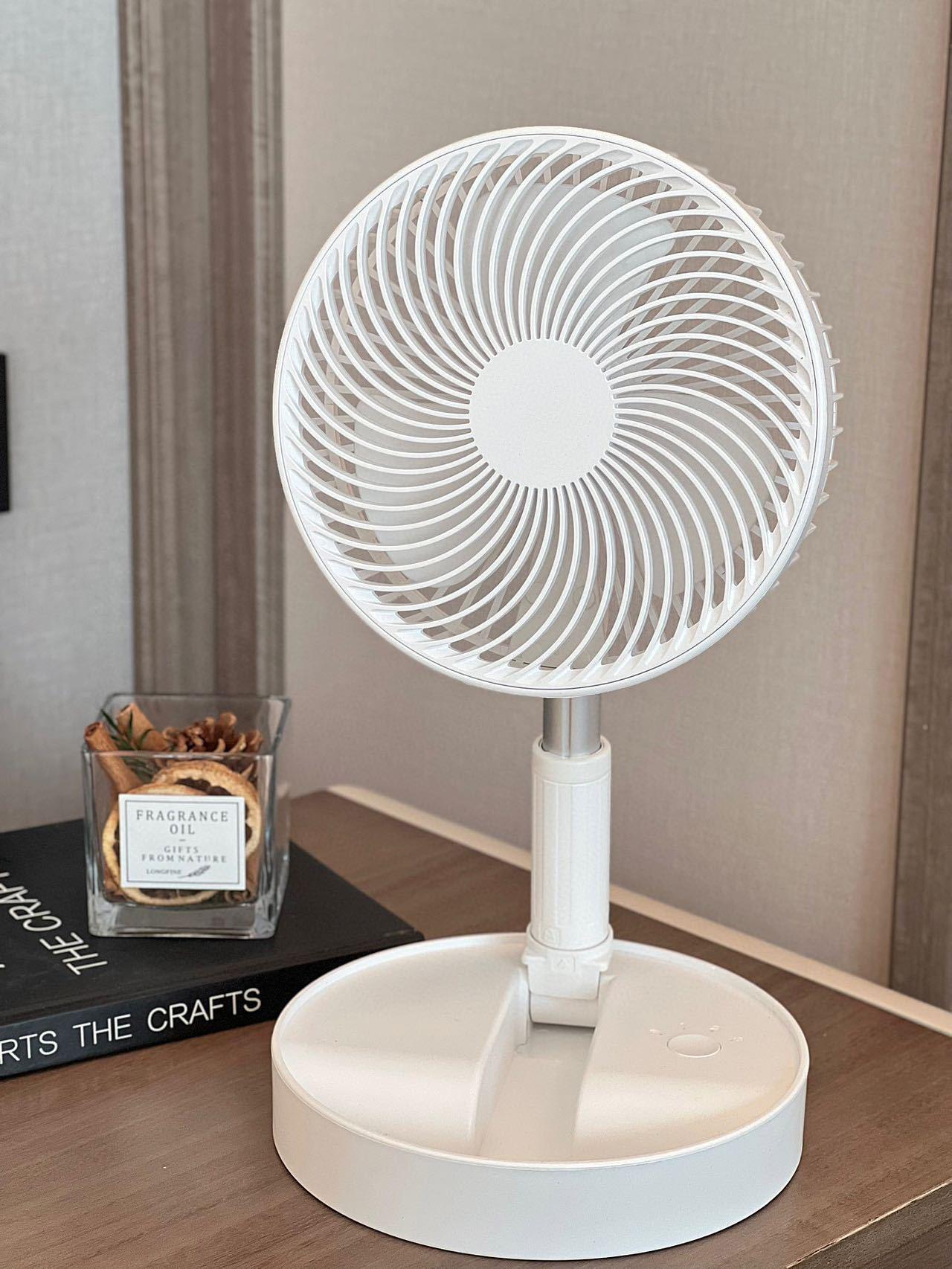

Foldable Fan Countertop Floor Standing Electric Fans For Convenient Portability Silent Lifting Charging Fan Travel Detachable білий