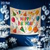 Birthday Gifts Polyester Fabric Celebration Banner, Polyester Backdrop for Home Decor & Party Supplies