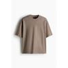 H M T sHirT Oversized fiT Dark Beige