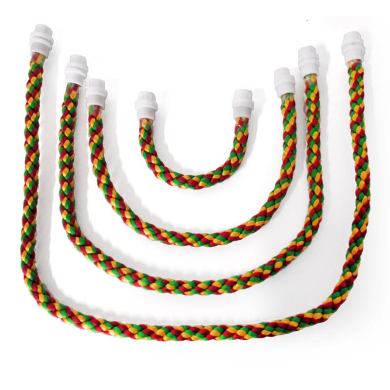 Parrot Colorful Cotton Rope Perch Stand Training Standing Toys Birds Cage Accessories For Hamster