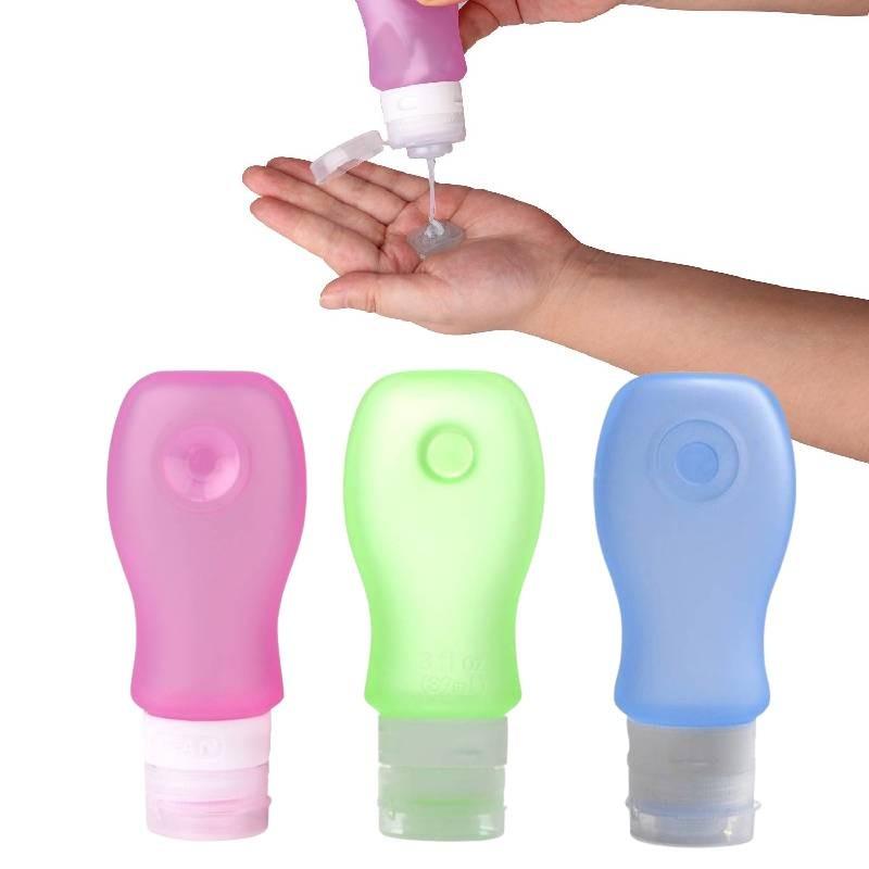 Solid Color Silicone Gel Portioning Bottles Travel Outdoor Lotion Bottle Shampoo