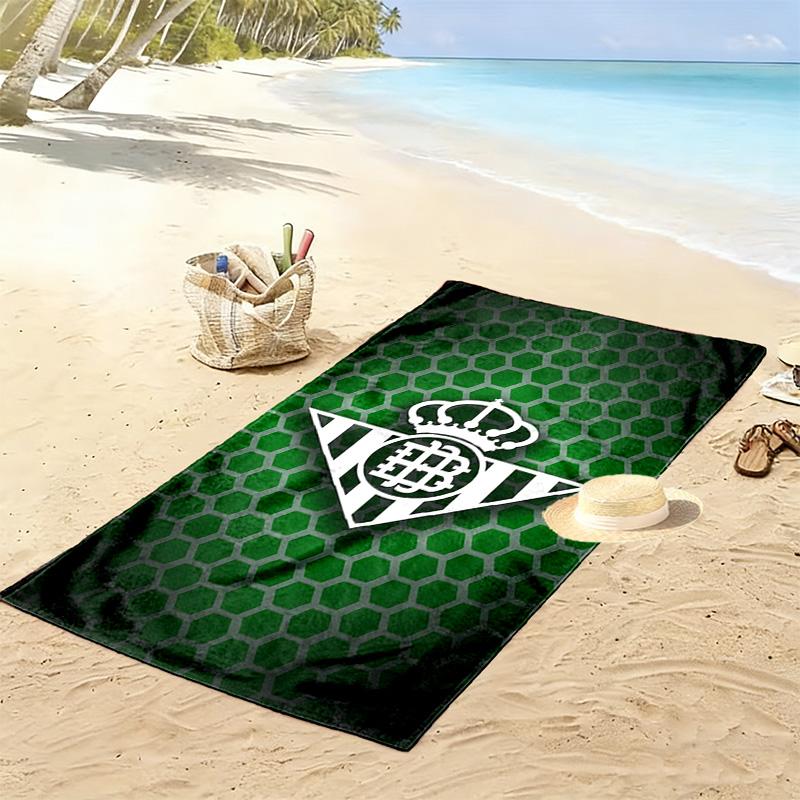 Real Betis Print Beach Towel, Large Soft Quick Dry Towel for Beach Camping Swimming