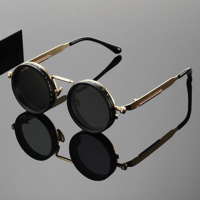 Runde Verstellbare Dimmbare Sonnenbrille ND9 Angel-Sonnenbrille Punk Anti-UV-Sonnenbrille Radfahren