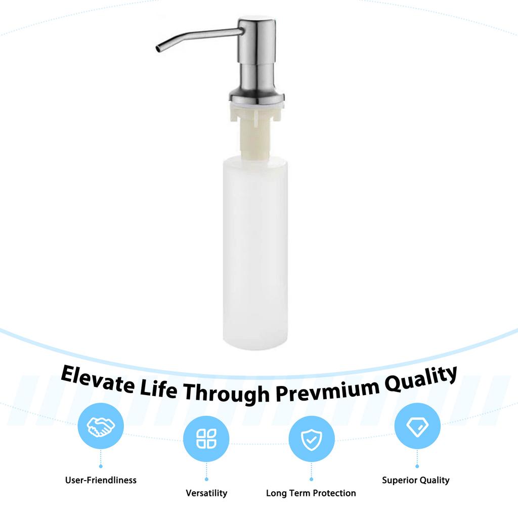 Stainless Steel Soap Dispenser Liquid Soap Dispenser Pump with 350ml Bottle Suitable for Home Restaurant