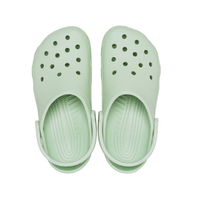 Crocs Classic Clog Leatherette Lightweight and Comfortable Commuter Versatile Hole Shoes Unisex Cream Green