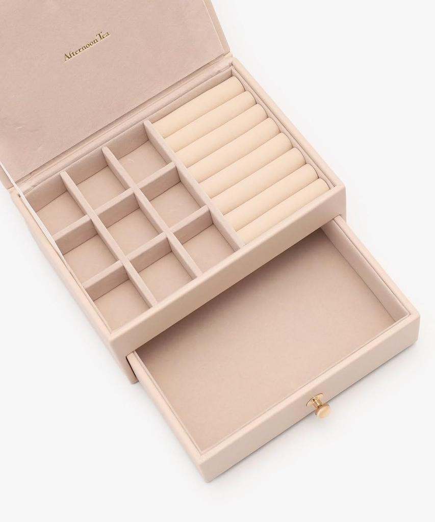 [Afternoon Tea Living] AfternoonTea LIVING Jewelry Storage JR78 Quilted Jewelry Box M Pink