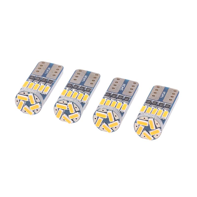 4Pcs T10 W5W Led 194 Canbus Bulb 4014/15Smd 12V Car Interior Reading Lamp Clearance Lights License Plate Bulbs Dome Signal