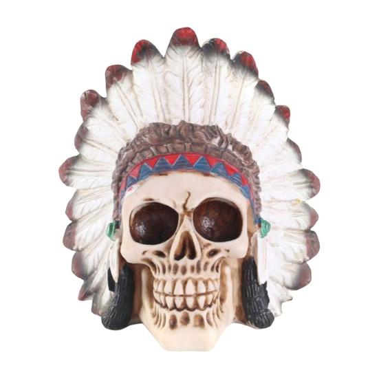 Craniu de Halloween Decor Cap de Schelet Uman Model Rășină Indieni Figurine Statuie Home Desktop Decorat Rechizite pentru petreceri