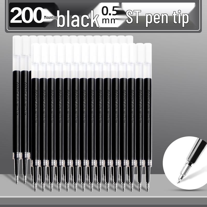 Quick-Dry 0.5mm Black Gel Pen Refill, Universal Needle Tip, Push-Action, Signing Replacement Core