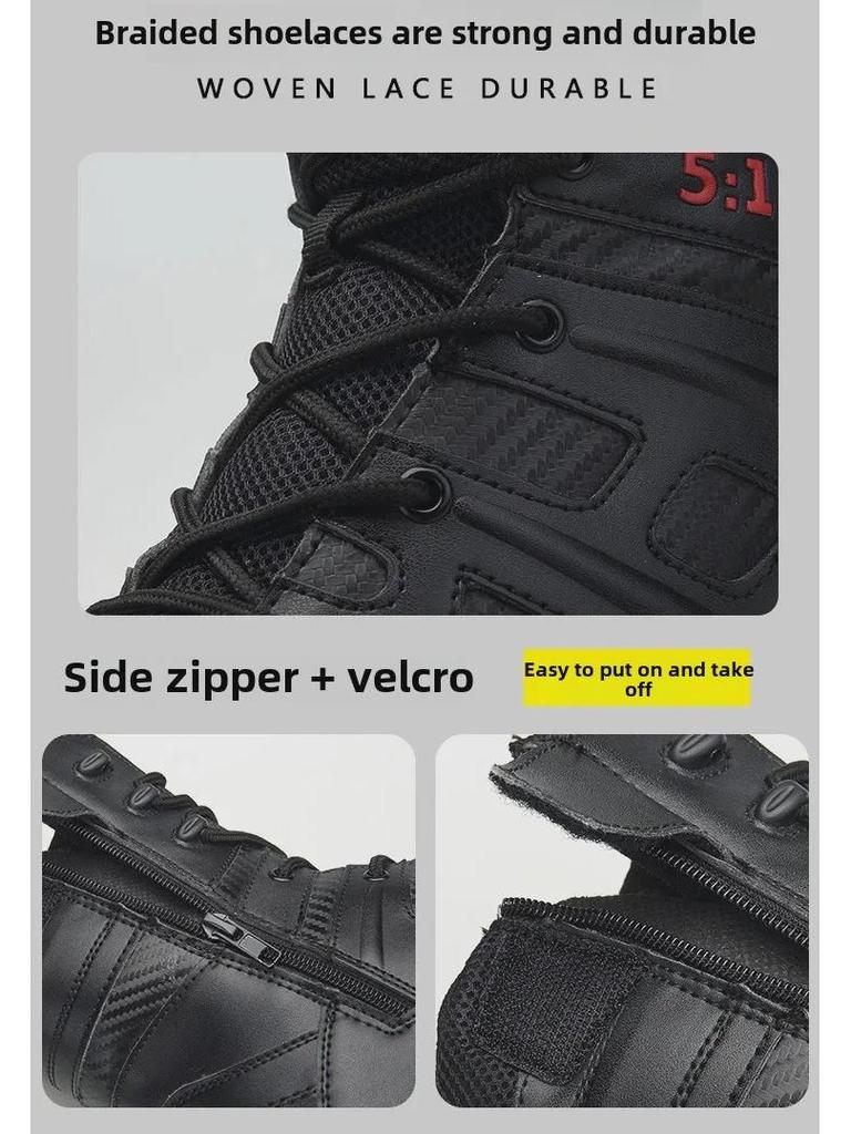 Pánské taktické bojové boty vysokého střihu velkých velikostí (Ne. 46 & 47) - Vojenský styl pro venkovní horolezectví.