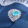 Jewelry Set Imitation Paraiba Para Blue Pendant Ring Main Stone 8 * 14
