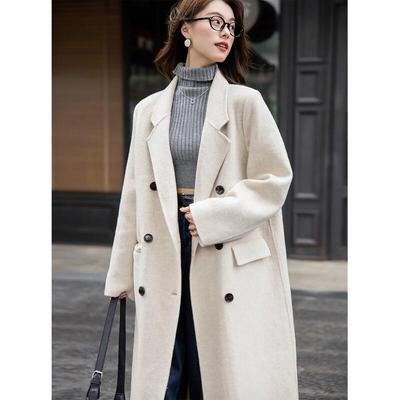 Mokana Women's Elegant Long Sleeve Wool Blend Coat