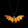 Punk Style Halloween Necklace Bat Hip Hop Neck Chains Cool Luminous Pendant Necklace  Halloween