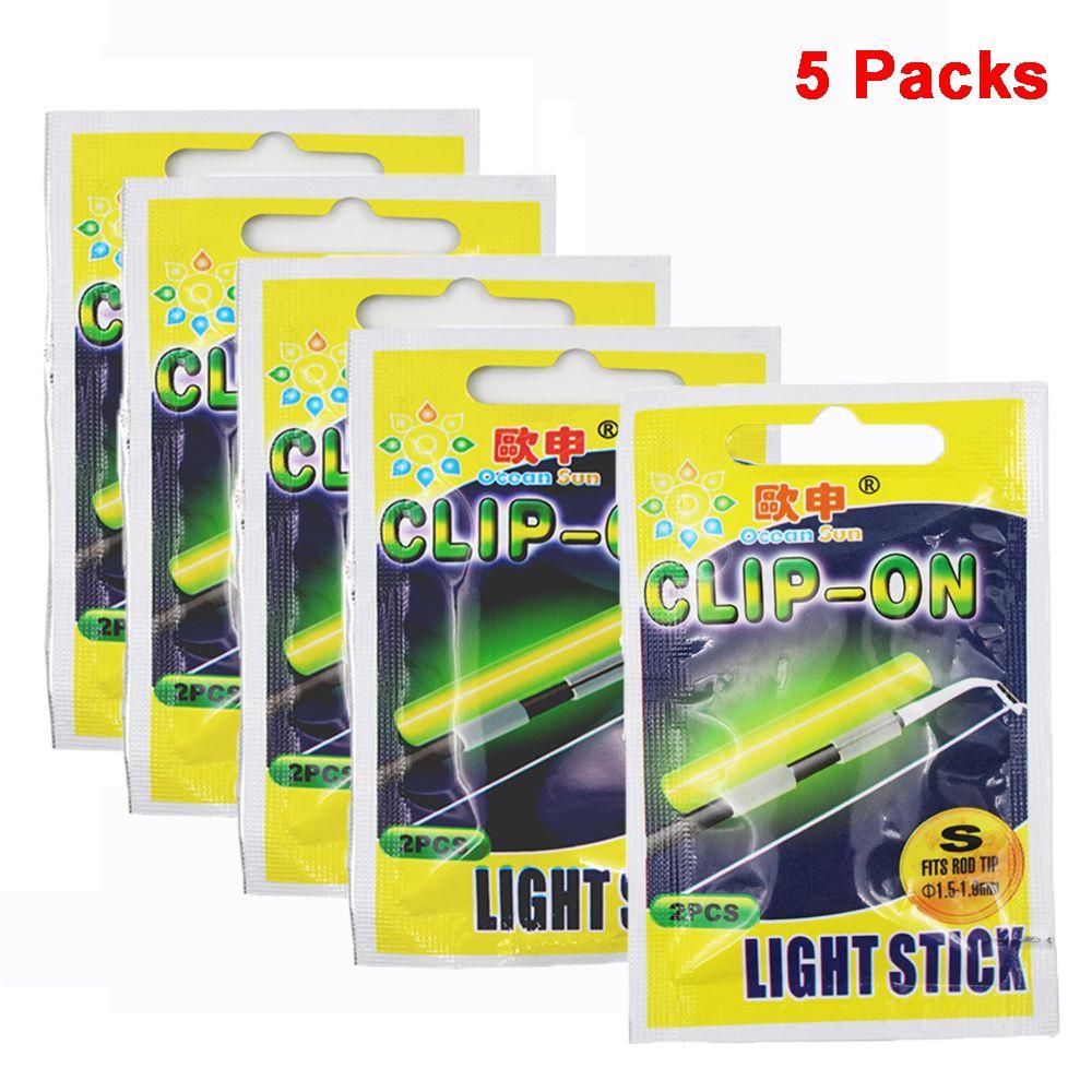 Fluorescent Tackle Clip On Fishing Rod Luminous Fishing Float Lightstick Glow Stick Light Sticks