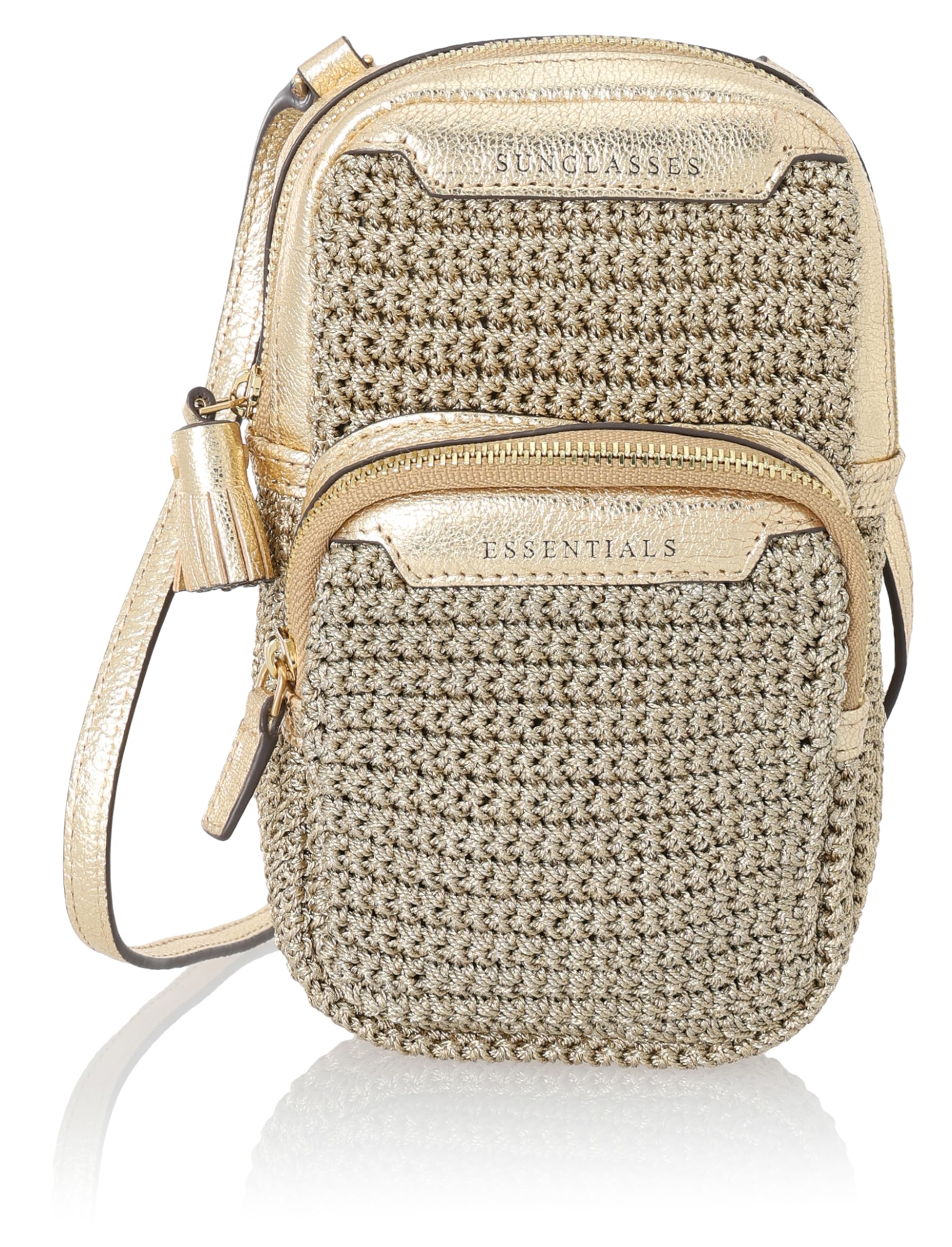 

Shoulder Bag Essentials Cross Body in Metallic Lurex with Capra Gold [Anya Hindmarch] Women s [Item] золотий