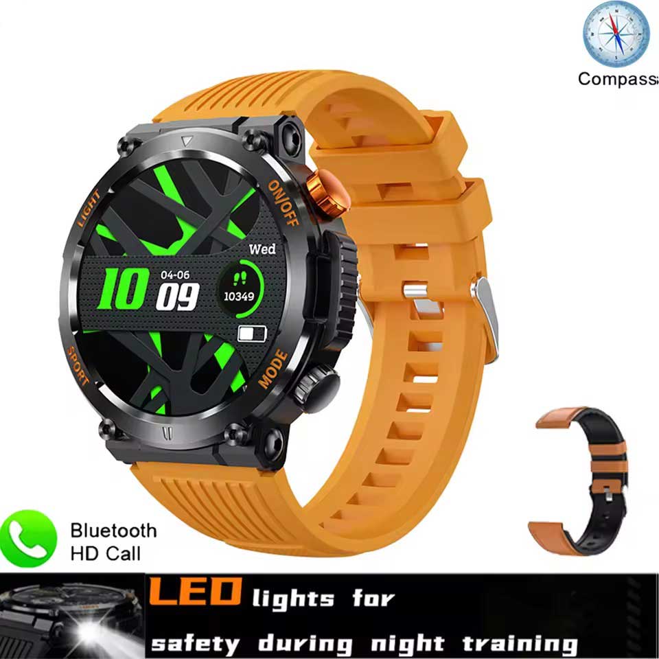 LUCKY START New Smart Watch Heart Rate Monitoring Bluetooth Call Voice Assistant GPS Sports Trajectory Waterproof Fitness SmartWatch