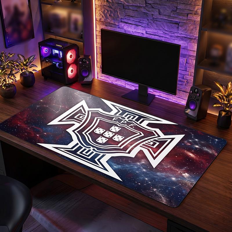 Portugal Football Crest Mouse Pad, Extended Non Slip Rubber Desk Mat for Gaming Office Laptop Fan Gift