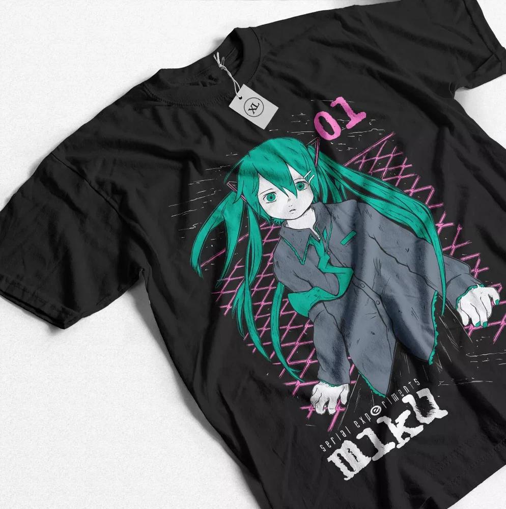 Serial Experiunisexts Lain Tshirt Lain Miku Shirt Anime Unisexga Gift Tshirt S