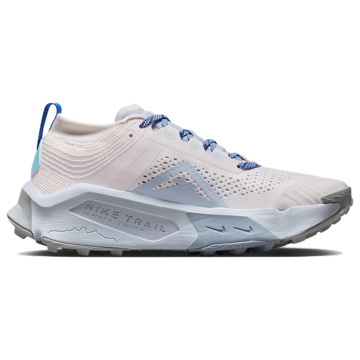 Женские кроссовки Nike ZoomX Zegama Pearl Pink Blue Whisper кокосово-молочного цвета — фото 2