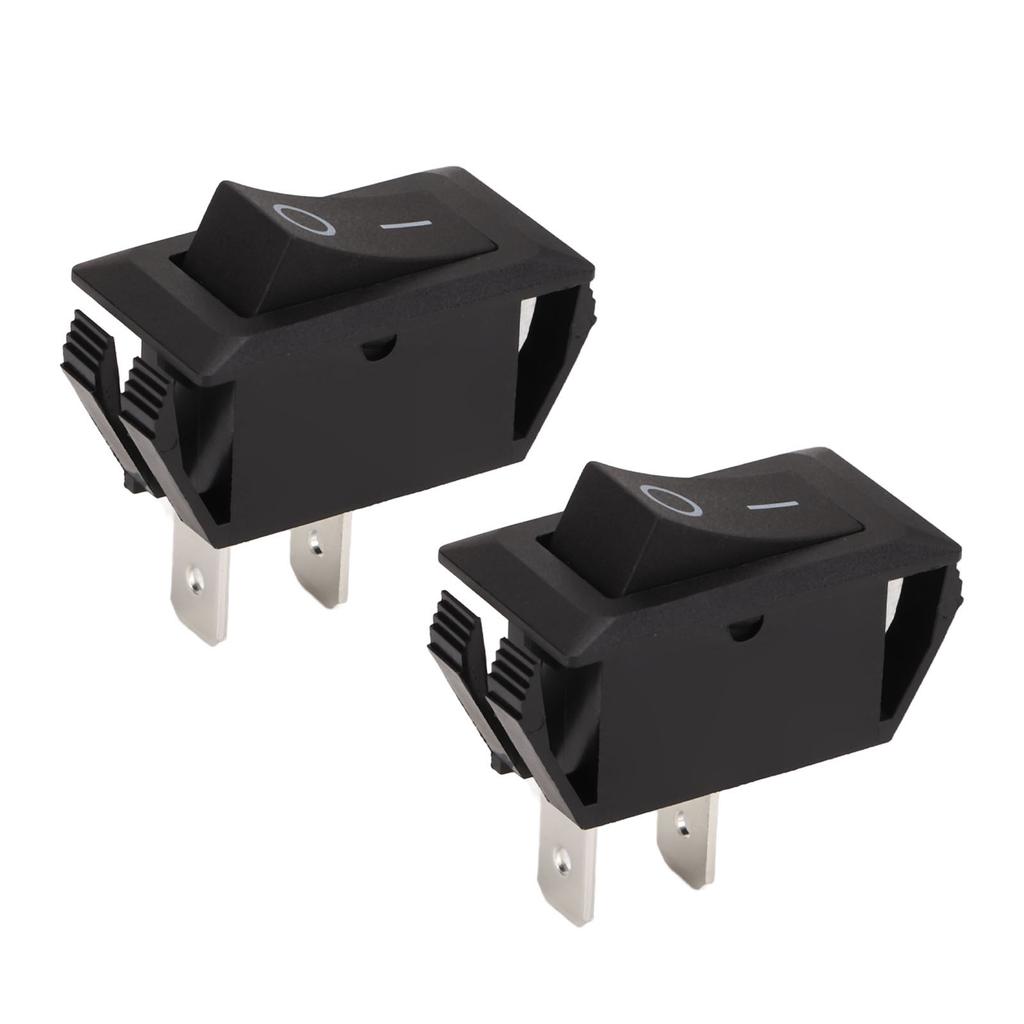 2PCS Rocker Switch 2 Positions Single Control PA66 16A 125 250V for Instruments Automobiles Ships