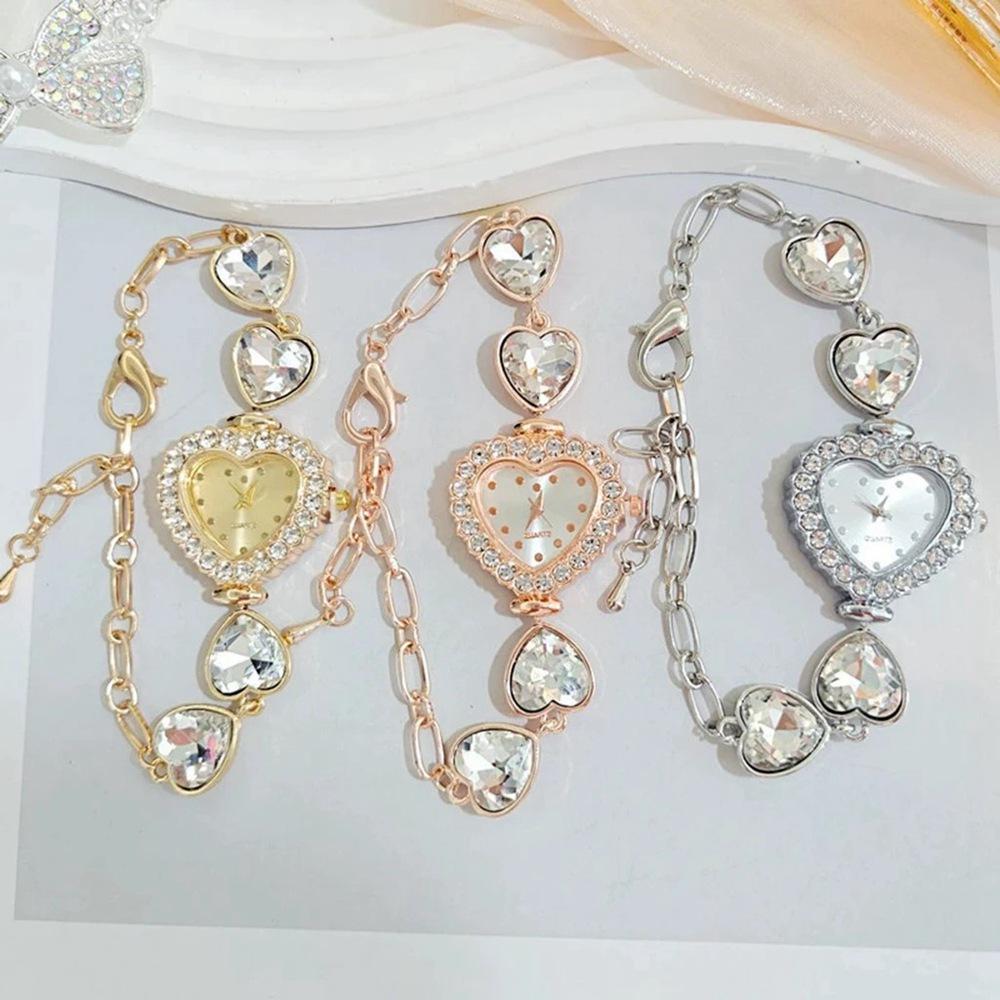 New Women's Heart Quartz Bracelet Watch - Light Luxury Fashion Accessory