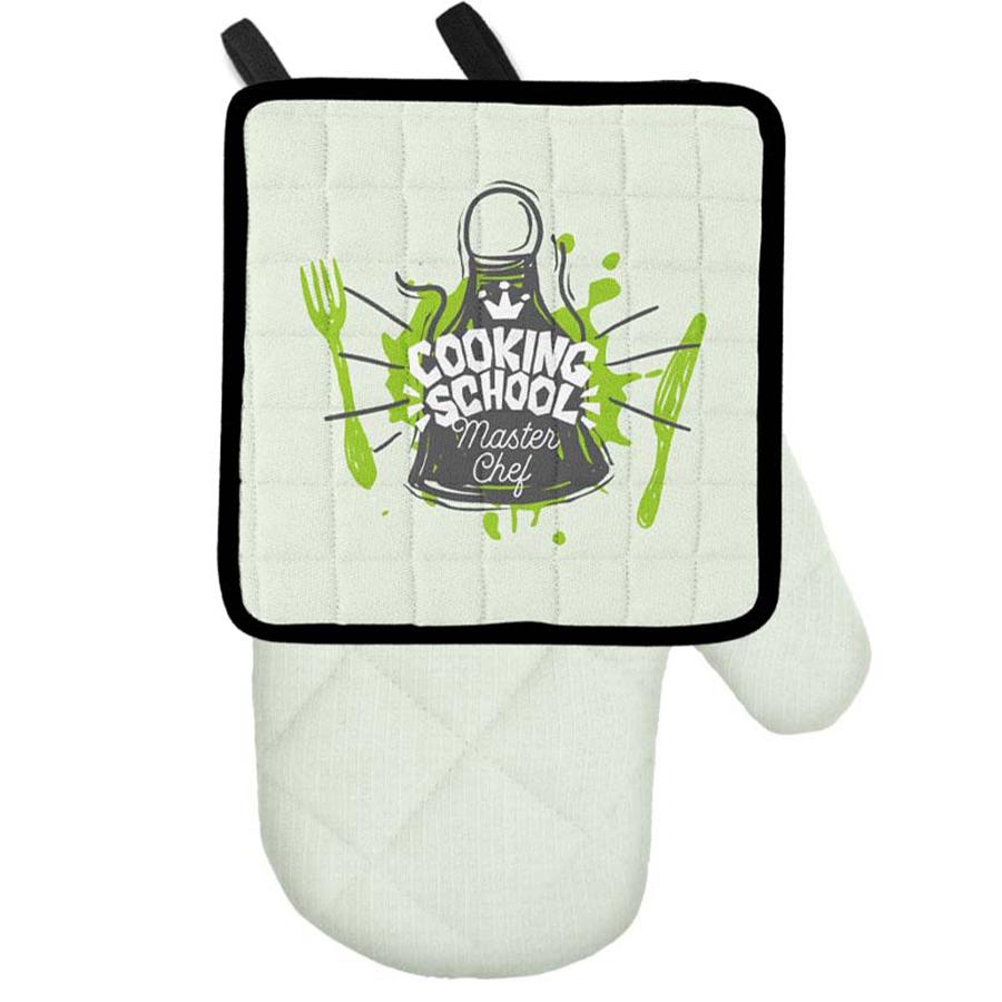 Oven Mitts Gloves and Pot Holders Cute Printed Pattern Heat Resistant Kitchen Glove Hot Pads for Kitchen Cooking Baking Grilling