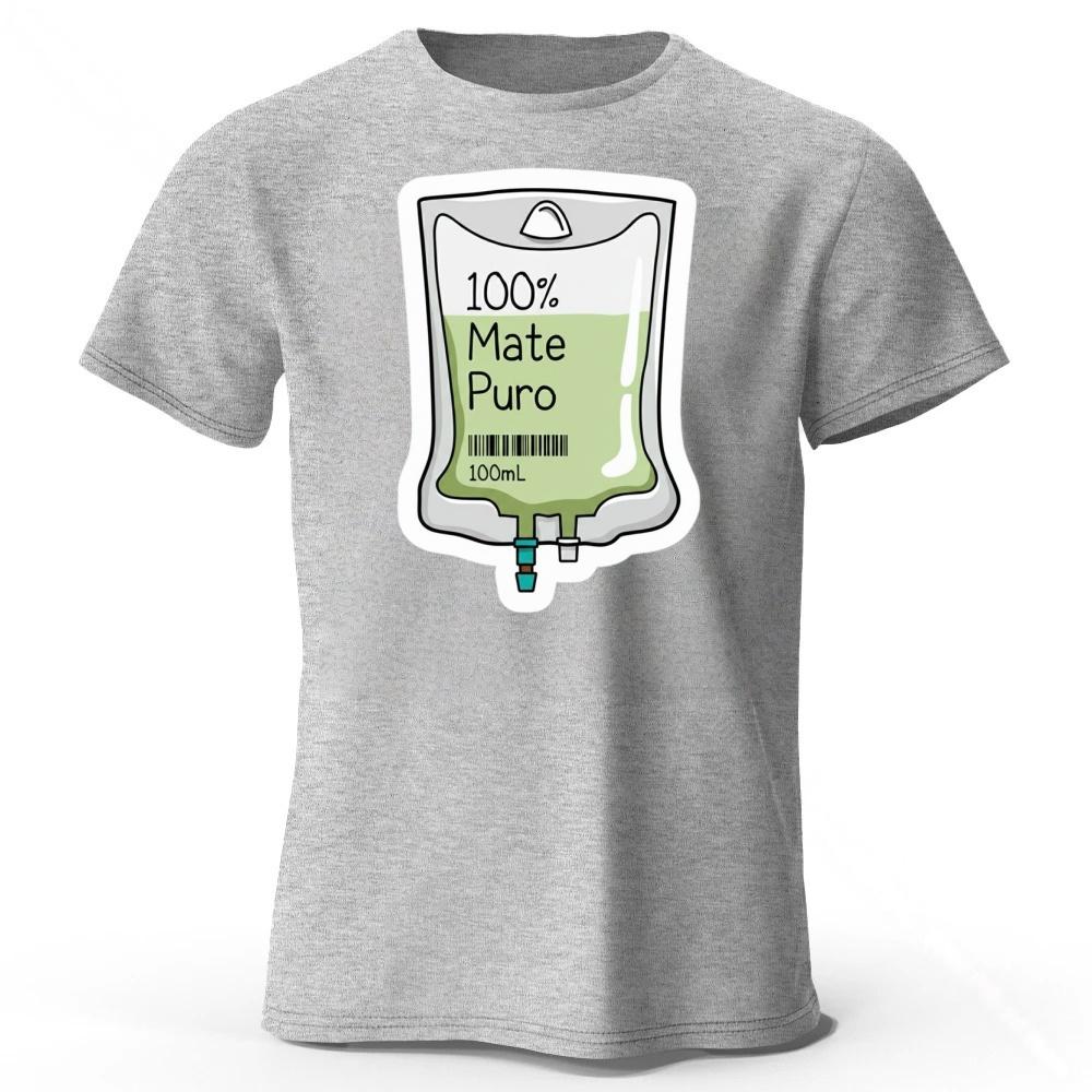

South American Humorous Pure Cotton T-shirt for Office Workers Men Loose Oversized Breathable Short Sports Sleeved Shirts M
