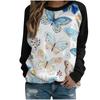 Women's hoodie 3D digital printed round neck hoodie with shoulder inserts for autumn winter women's wear