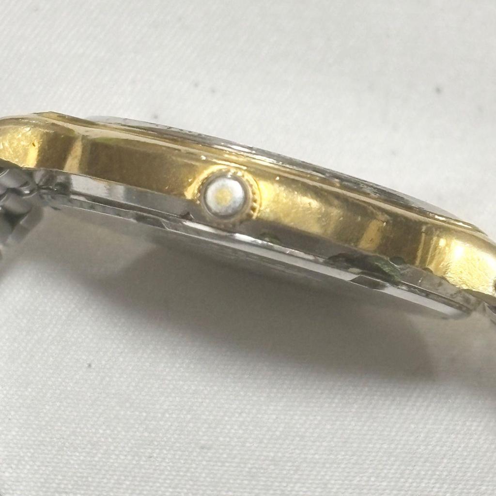 Used [Free Shipping] ORIENT/SWIMMER100/C252L1-00/White X Silver/Quartz watch/Battery dead/Operation Not confirmed/Used item/Junk Item