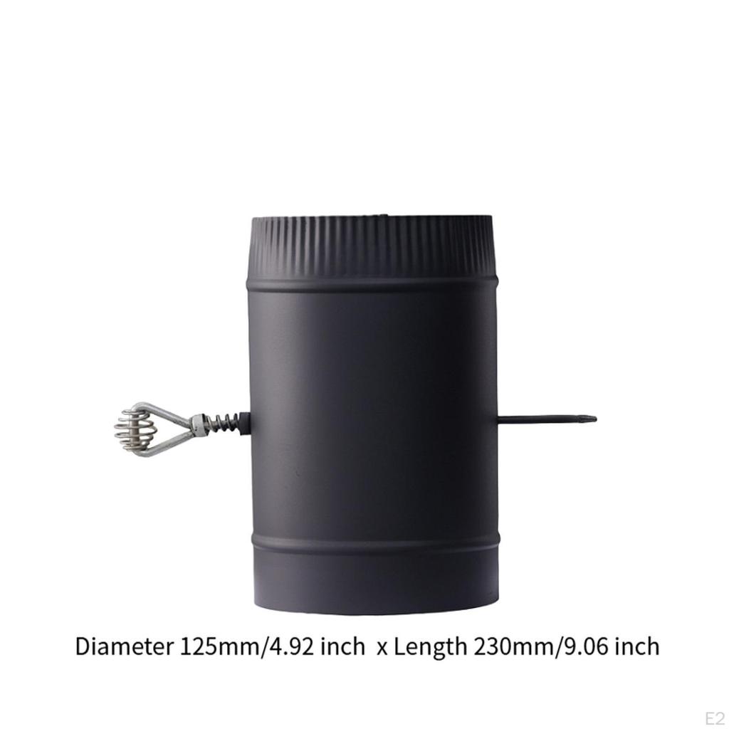 Ofenrohr mit Dämpfer Manuelle Lautstärkeregelung Auspuff für Hitzebeständigen Kamin