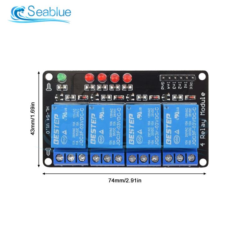 3V 1 2 4 Channel Relay Module Low Level Trigger With Lamp Relay Output 1 2 4 Way Relay Module For Arduino