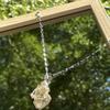 Aesthetic Vital Crystal Pendant Necklace Natural Irregular Stone Chain Choker  Gift